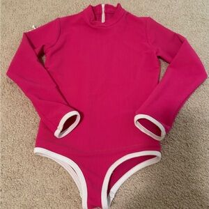 LainSnow Fuchsia Long Sleeve Swim Bodysuit
